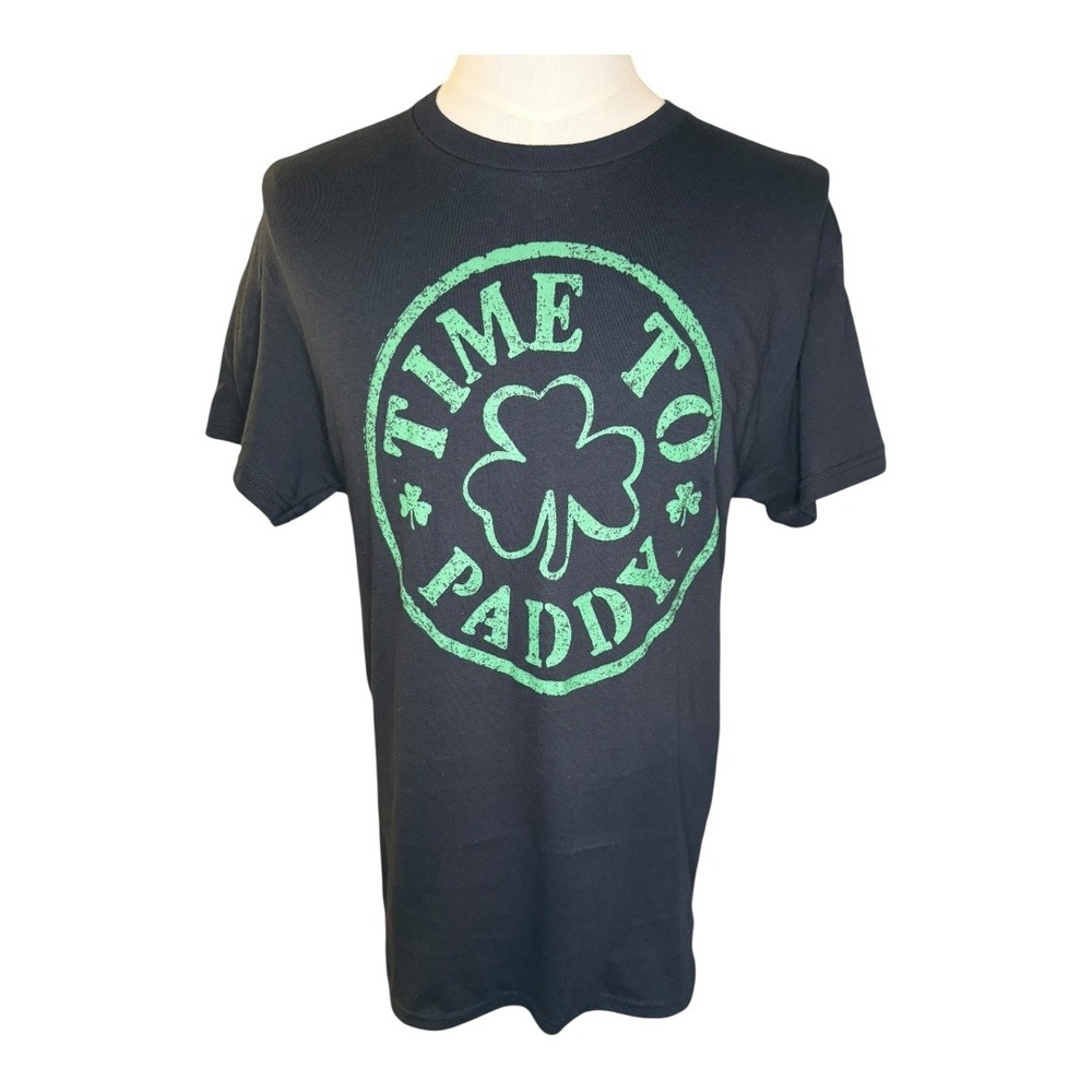 Buzz Time‎ To Paddy Shamrock Graphic T-Shirt Black Medium Nordstrom NWT